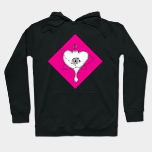 Sacred Heart on Pink Diamond Hoodie